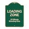 Signmission Designer Series-Loading Zone 15 Minutes Standing Only, 24" x 18", G-1824-9833 A-DES-G-1824-9833 - alternate 1